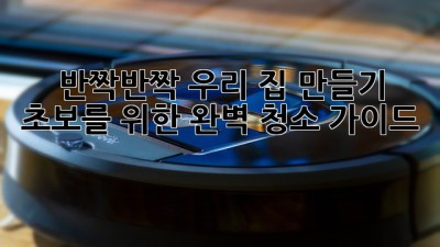 ✨ 반짝반짝 우리 집 만들기! 초보를 위한 완벽 청소 가이드 🏡